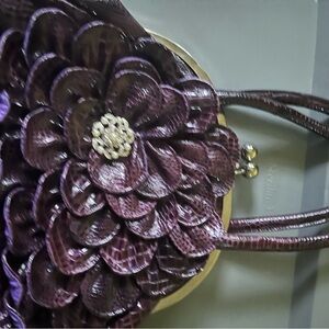 Elegant Purple Floral Women's Bag
